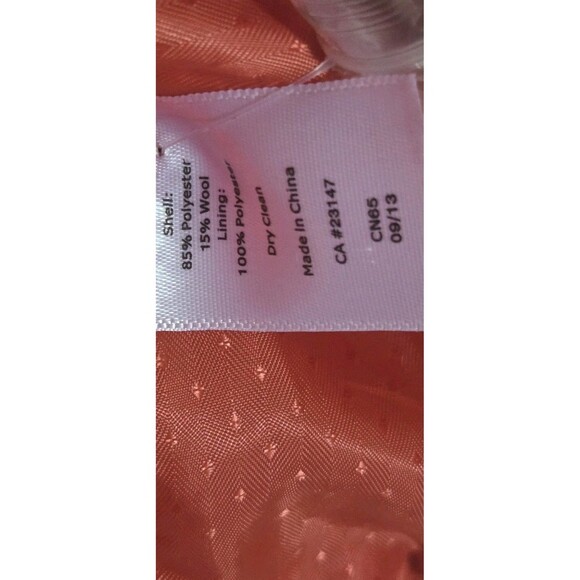 Talbots Tweed Blazer Womens 20 Orange Wool Blend Gold Buttons Lined Jacket NWT - Picture 7 of 9